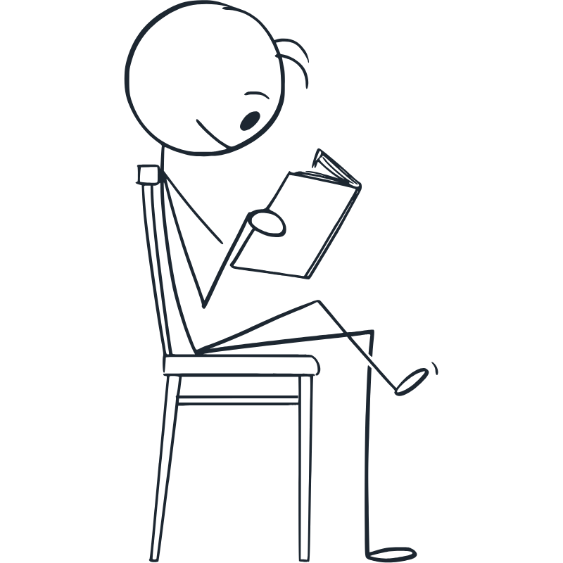 reading stick figure reading